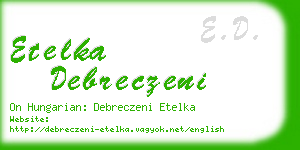 etelka debreczeni business card